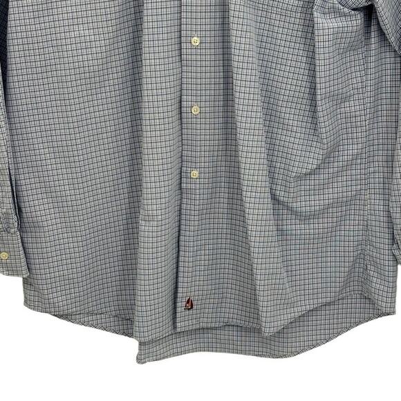 Nordstrom Blue Purple Plaid Collared Long Sleeve Button Up Shirt Size 16 1/2-35 - Picture 7 of 8
